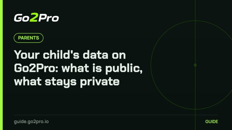Your child's data on Go2Pro: what is public, what stays private – Go2Pro
