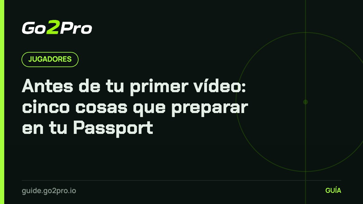 Antes de tu primer vídeo: cinco cosas que preparar en tu Passport