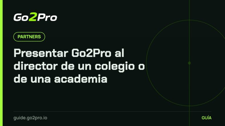Presentar Go2Pro al director de un colegio o de una academia – Go2Pro