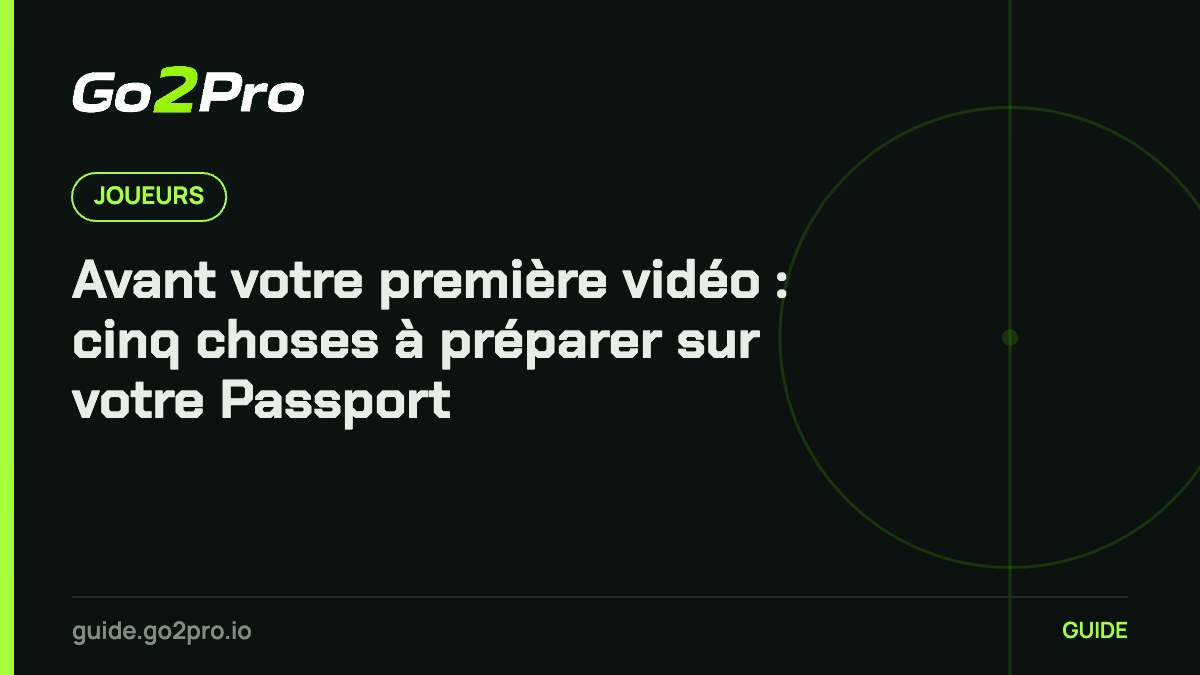 Avant votre première vidéo : cinq choses à préparer sur votre Passport