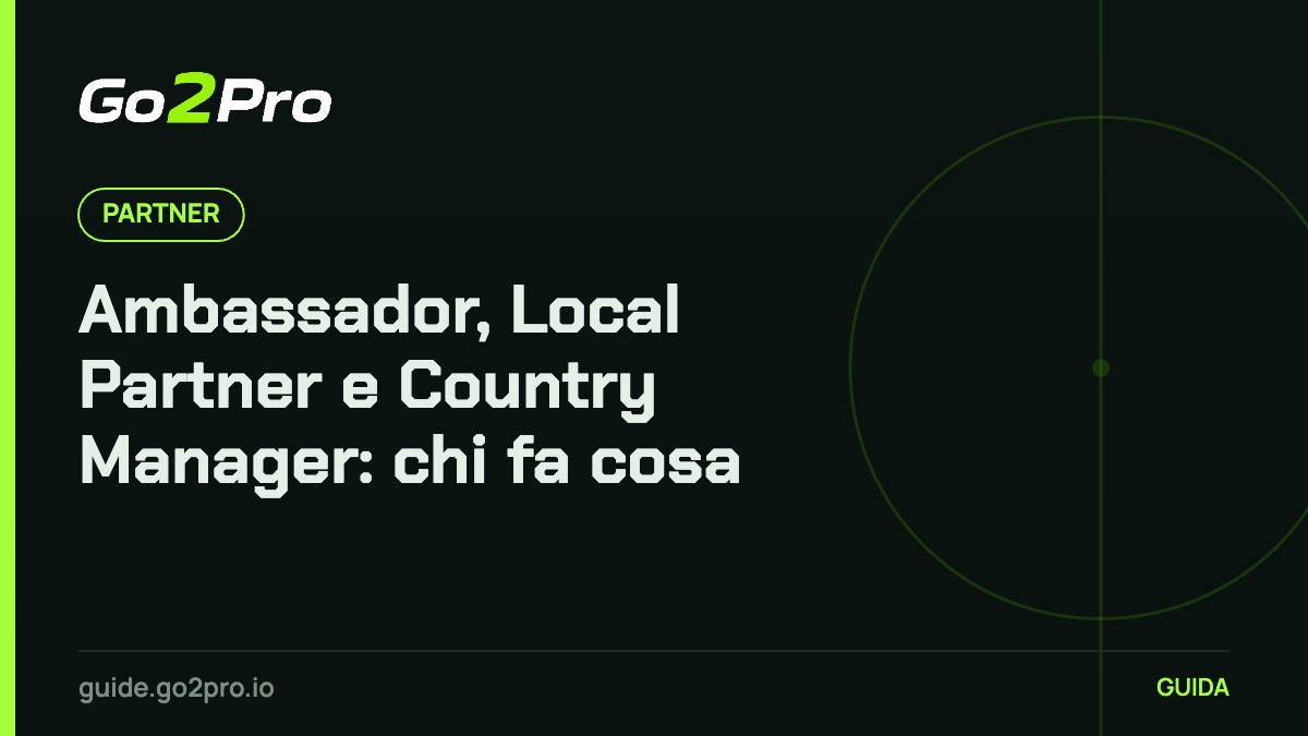 Ambassador, Local Partner e Country Manager: chi fa cosa