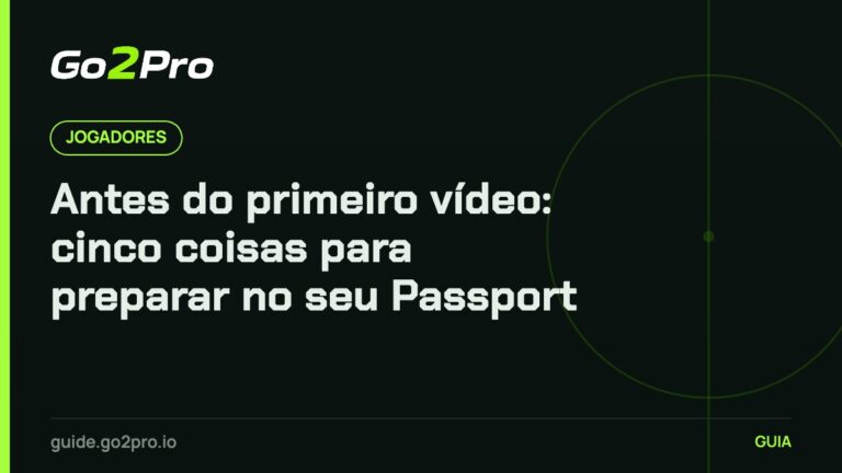 Antes do primeiro vídeo: cinco coisas para preparar no seu Passport