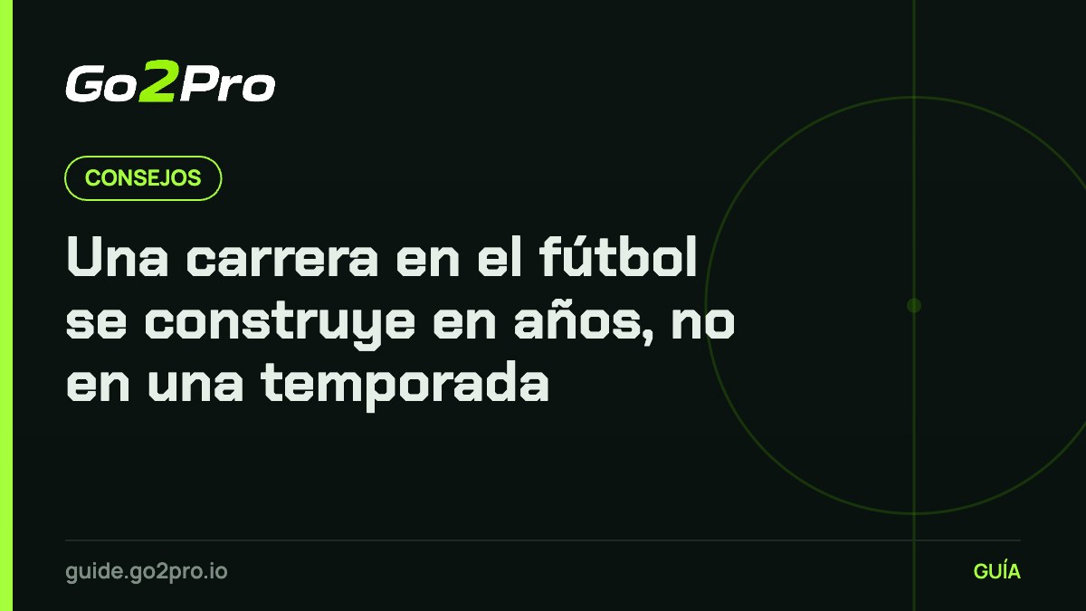 Una carrera en el fútbol se construye en años, no en una temporada – Go2Pro